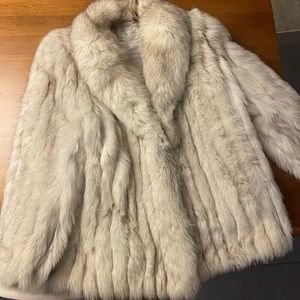 Vintage Blue Fox Fur Coat